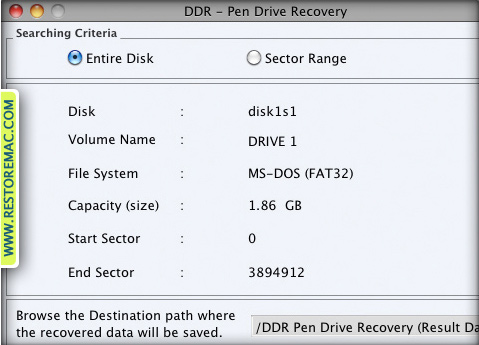 Restore Mac USB drive data