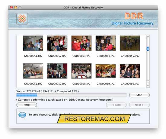 Screenshot of Recover Data Mac